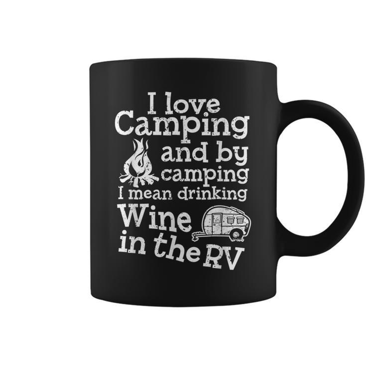 Camping Wine Rv Trailer Camper Vacation Coffee Mug