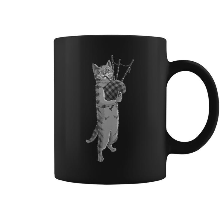 Cat Playing Bagpipes Cool Animal Lover Musician Coffee Mug