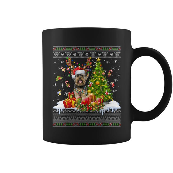 Christmas Lights Yorkie Dog Xmas Ugly Sweater Coffee Mug