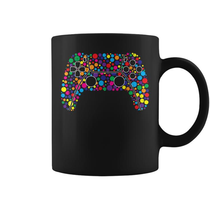 Colourful Polka Dot Video Game International Dot Day Coffee Mug