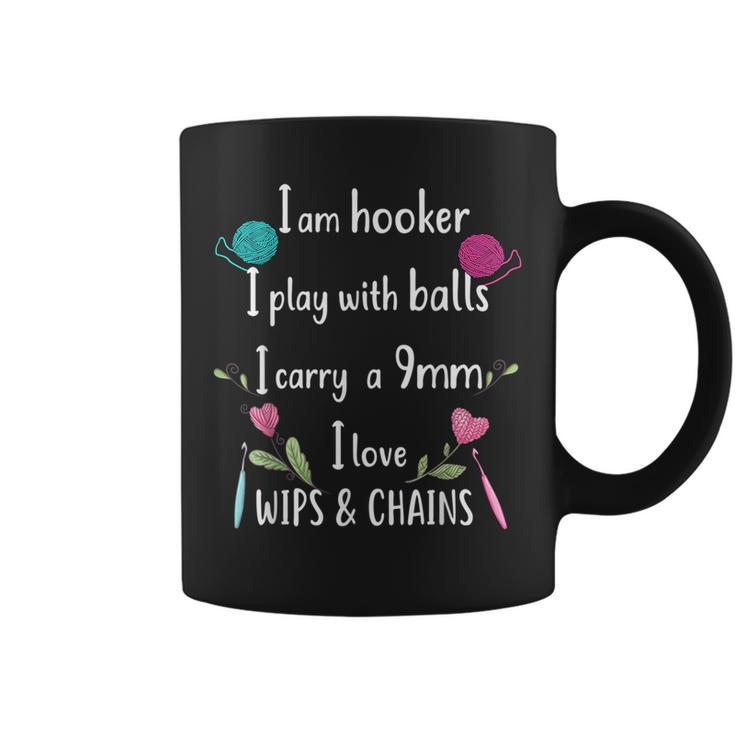 Funny Crochet Knitting | I’M A Hooker Funny Crochet Coffee Mug