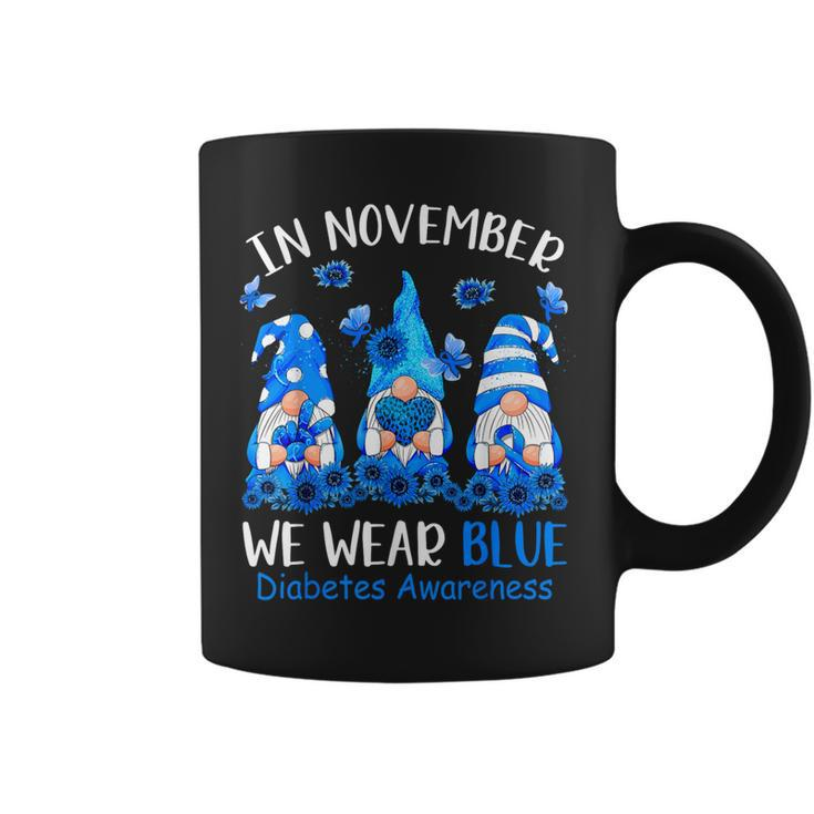 Cute Gnomes Wear Blue For Type1 Diabetes Awareness Coffee Mug