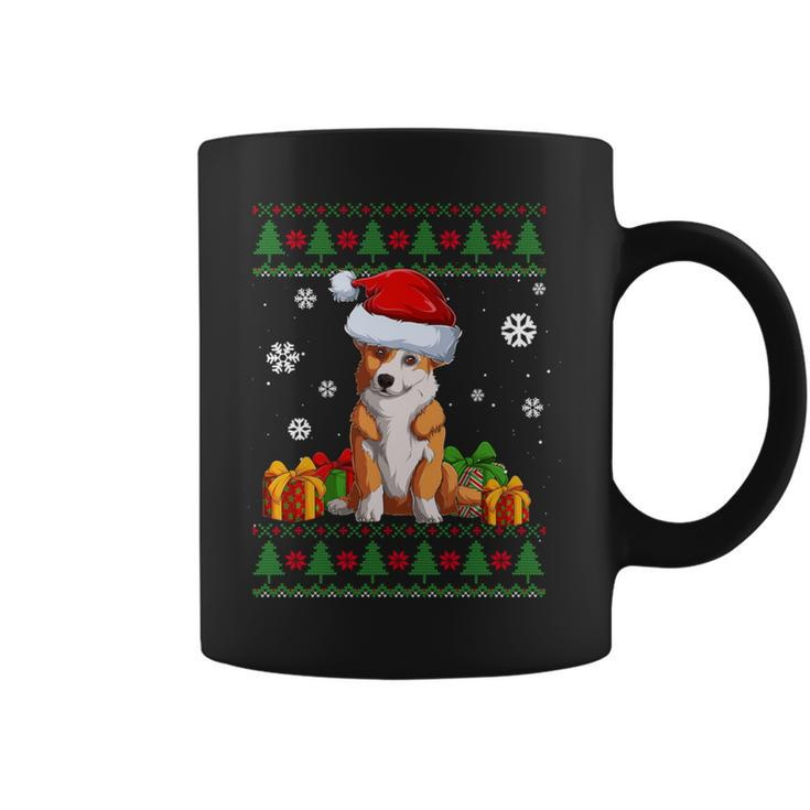 Dog Lover Welsh Corgi Santa Hat Ugly Christmas Sweater Coffee Mug