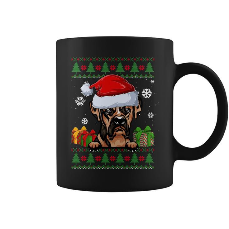 Dog Lovers Boxer Santa Hat Ugly Christmas Sweater Coffee Mug