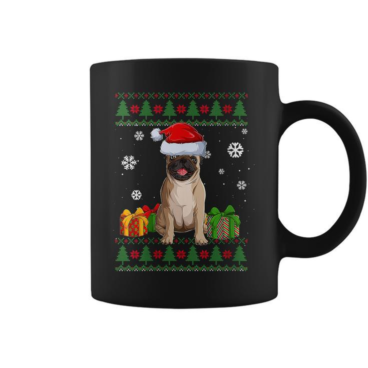 Dog Lovers Pug Santa Hat Ugly Christmas Sweater Coffee Mug