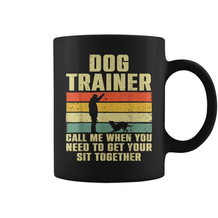 Funny Dog Training Design For Men Women Dog Trainer Training  Coffee Mug