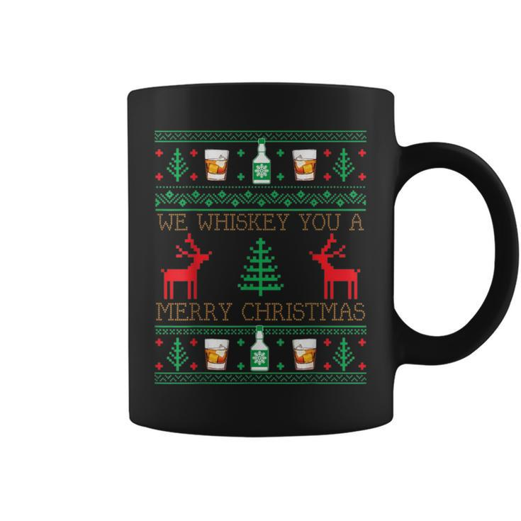 Drinking Whiskey Ugly Christmas Sweaters Coffee Mug
