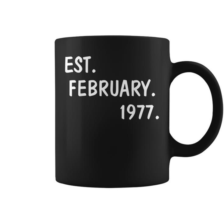 Funny Est February 1977  41St Years Old 41 Birthday Gif Coffee Mug
