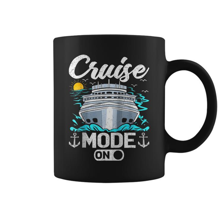 Funny Family Matching Cruise Vacation Cruise Mode On  Coffee Mug