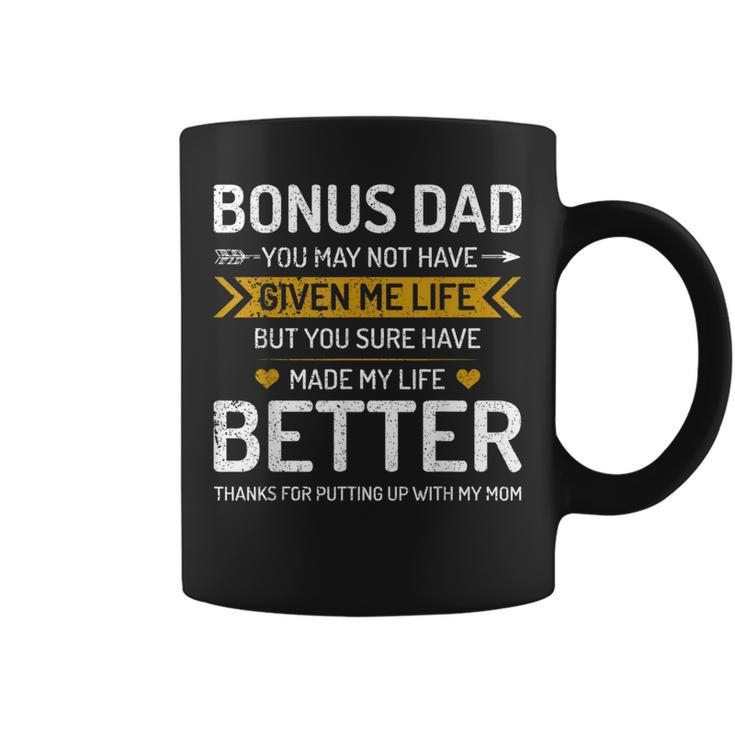 Funny Fathers Day Bonus Dad Gifts From Daughter Son Wife Coffee Mug