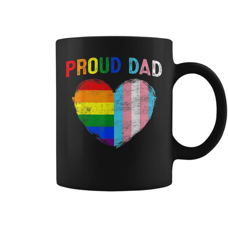 Funny Fathers Day Proud Dad Transgender Gay Rainbow Lgbt  Coffee Mug