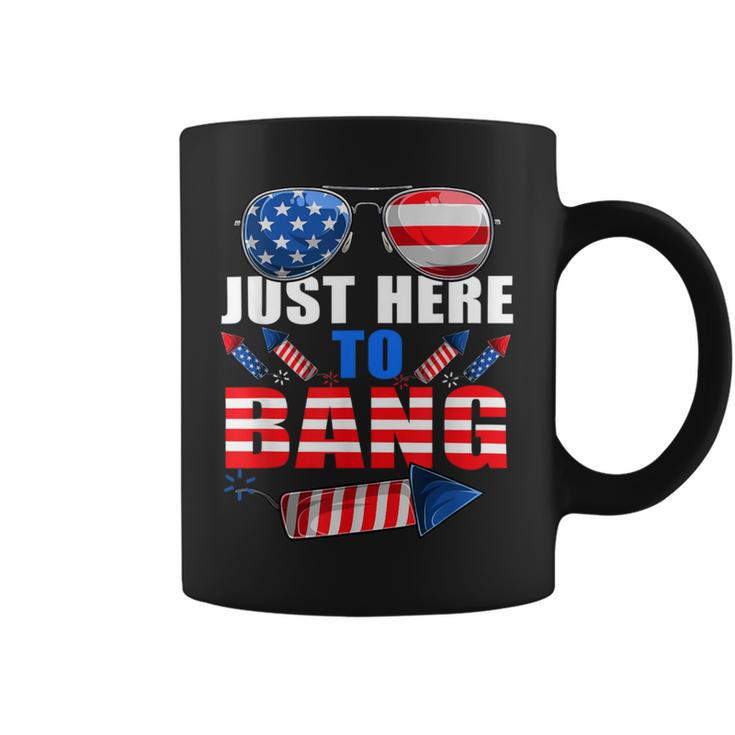 Funny Firework 4Th Of July Just Here To Bang Coffee Mug