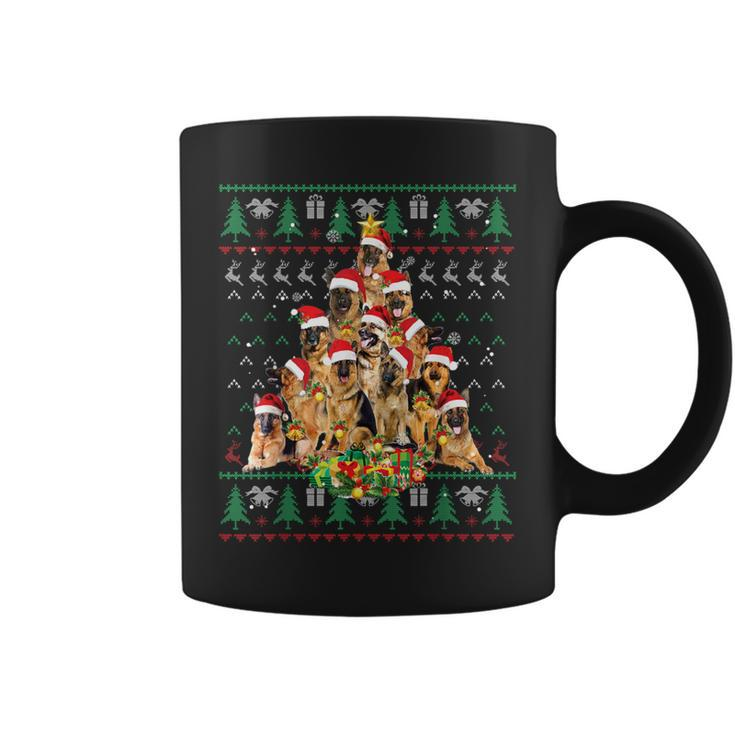 German Shepherd Christmas Lights Ugly Sweater Xmas Coffee Mug