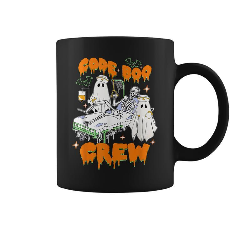 Ghost Nurse Halloween Costume Nursing Code Boo Crew Coffee Mug