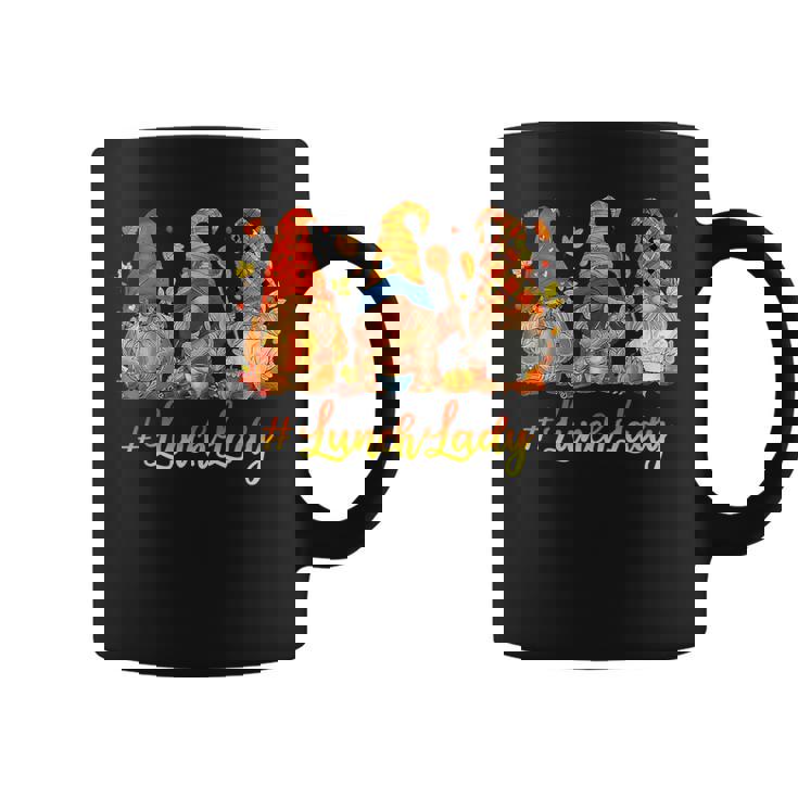 Gnomies Lunch Lady Autumn Fall Leaves Thanksgiving Coffee Mug