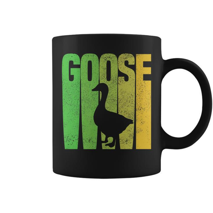 Funny Goose Designs For Kids Retro Grey Whisperer Farm Bird   Coffee Mug