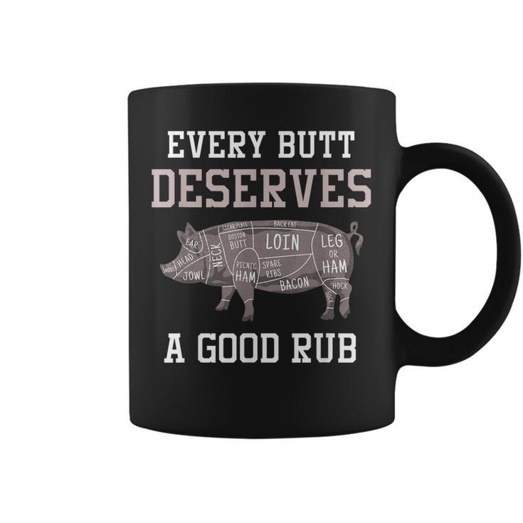 Funny Grilling  Butt Deserves A Good Rub Bbq   Gift For Mens Coffee Mug