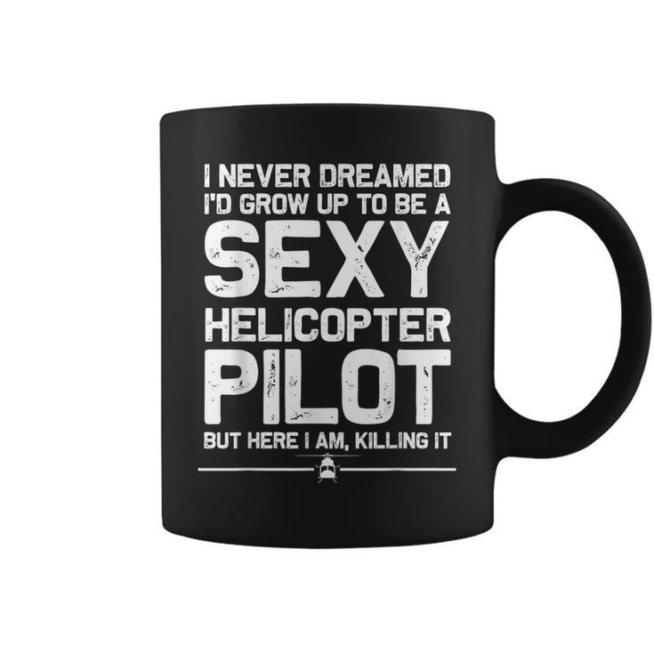Funny Helicopter Gift Men Women Cool Sexy Helicopter Pilot  Coffee Mug
