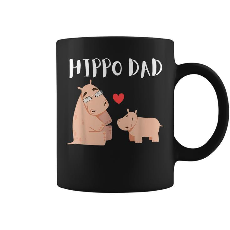 Funny Hippo Dad Fathers Day Kids Animals Family Hippopotame Coffee Mug