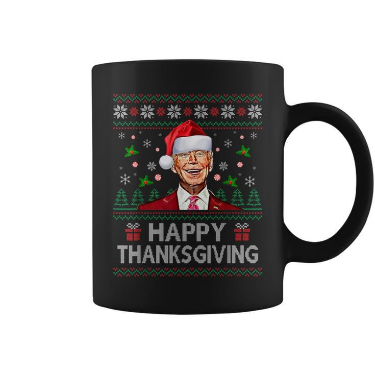 Joe Biden Christmas Happy Thanksgiving Ugly Sweater Coffee Mug