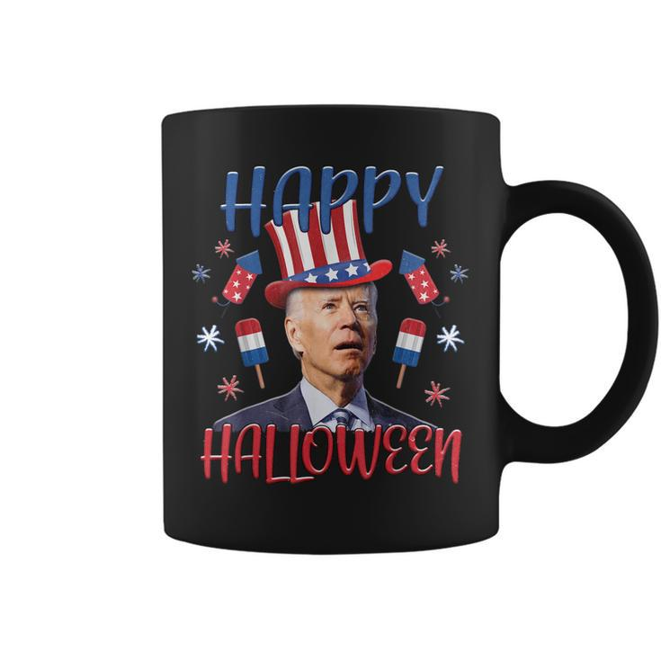 Funny Joe Biden Happy Halloween Confused 4Th Of July 2023 Coffee Mug
