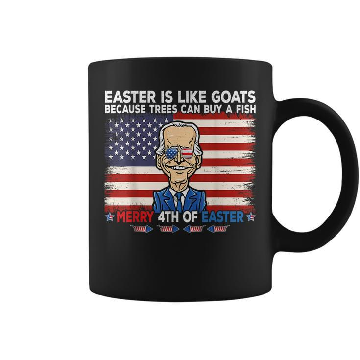 Funny Joe Biden Merry 4Th Of Easter Design Fourth Of July Coffee Mug