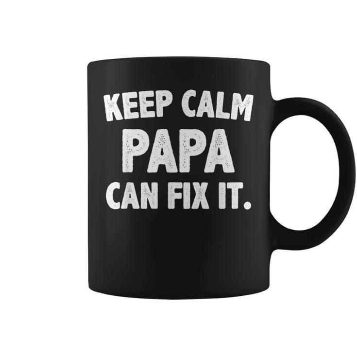 Funny Keep Calm Papa Can Fix It Novelty Gift  Gift For Mens Coffee Mug