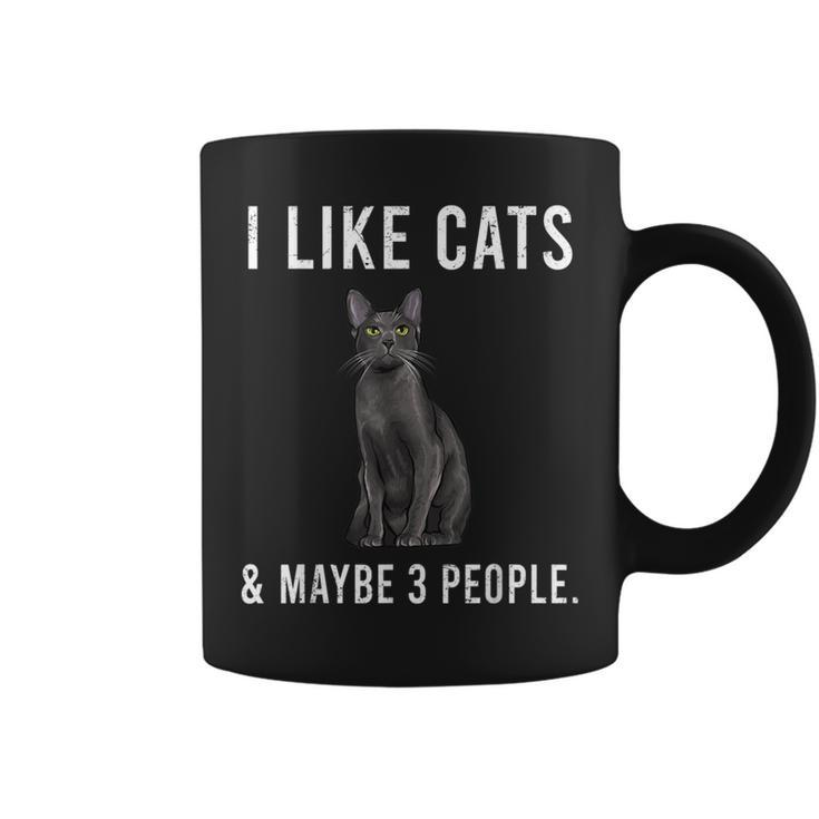 I Like Korats Cats And Maybe 3 People Coffee Mug