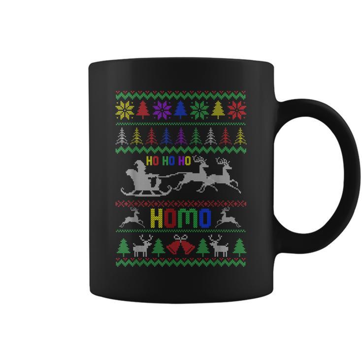 Lgbt Christmas Ho Ho Homo Gay Ugly Xmas Sweater Coffee Mug