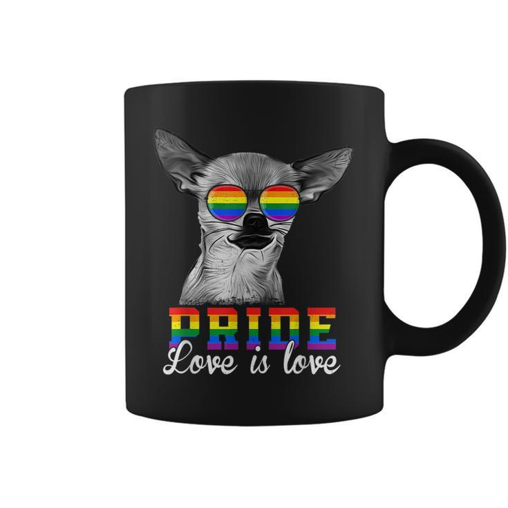 Funny Lgbt Pride Love Is Love Chihuahua Dog  Coffee Mug