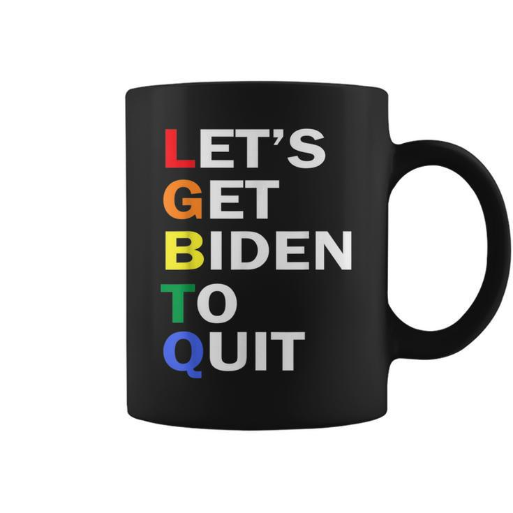 Funny Lgbtq Anti Biden - Lets Get Biden To Quite  Coffee Mug