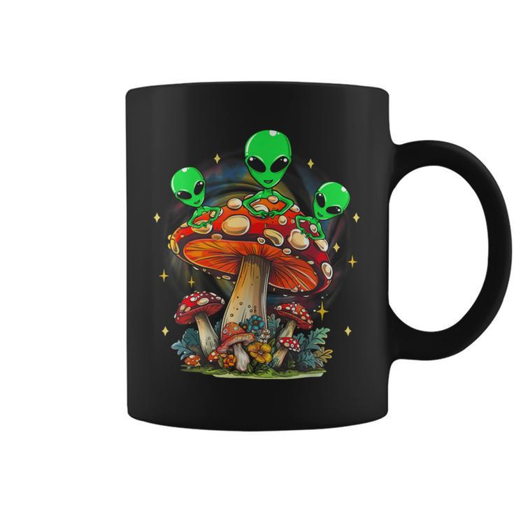 Magic Mushroom Alien Trippy Shroom Lsdweed Acid Trip Coffee Mug