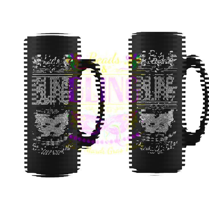 Funny Mardi Gras Beads And Bling Its A Mardi Gras Coffee Mug