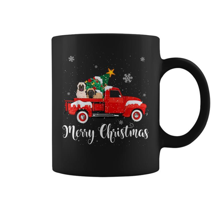 Mastiff Ride Red Truck Christmas Pajama Coffee Mug