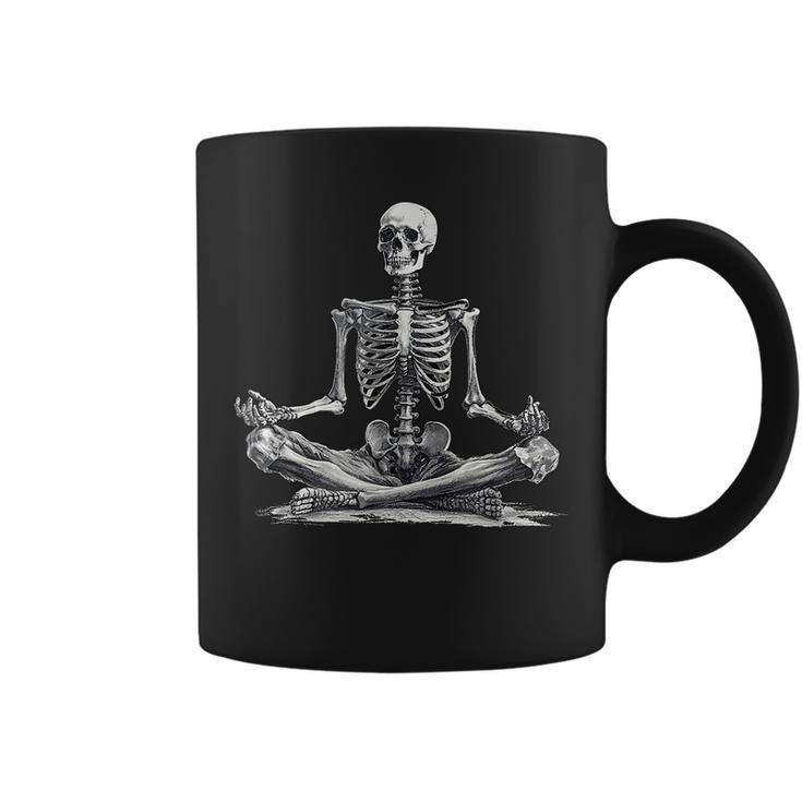 Meditation Yoga Skeleton Halloween Coffee Mug