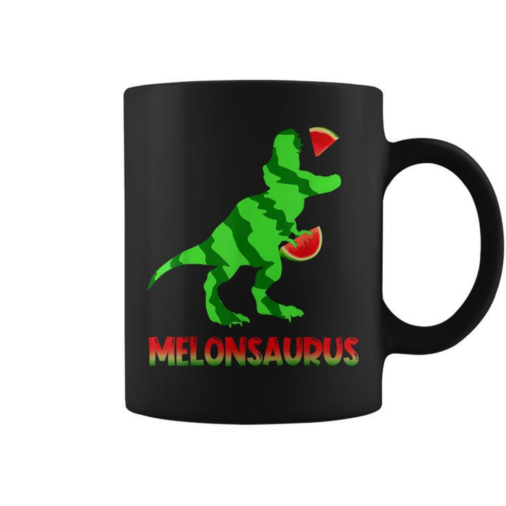 Funny Melonsaurus Watermelon Dinosaur T Rex Summer Vacation  Coffee Mug