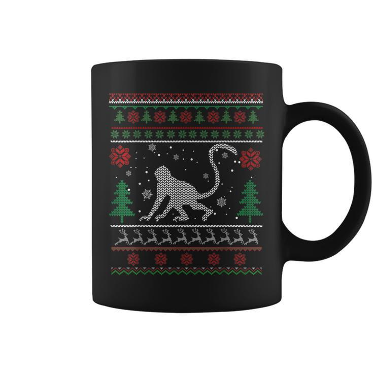 Monkey Ugly Christmas Sweater Santa Coffee Mug