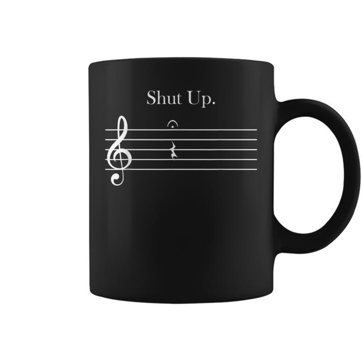 Music Shut Up Quarter Rest And Fermata Coffee Mug