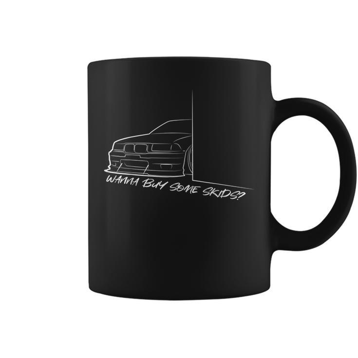 Funny Peeking E36 Drift Car Graphic Coffee Mug