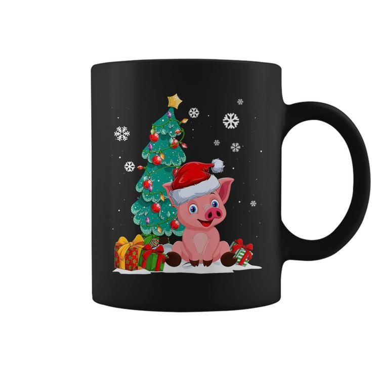 Pig Lovers Cute Pig Santa Hat Ugly Christmas Sweater Coffee Mug