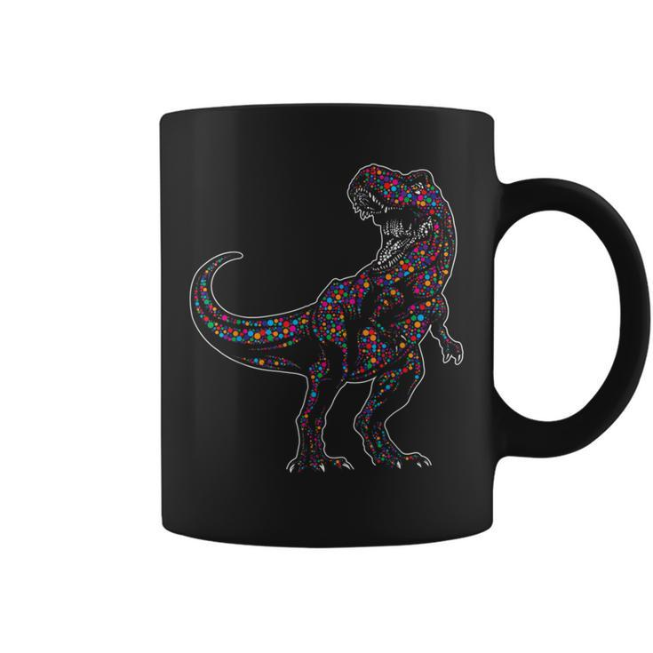 Polka Dot T Rex Dinosaur September 15Th Dot Day Boys Coffee Mug