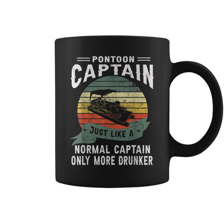 Funny Pontoon Captain Boat Lake Boating Gift For Dad  Coffee Mug