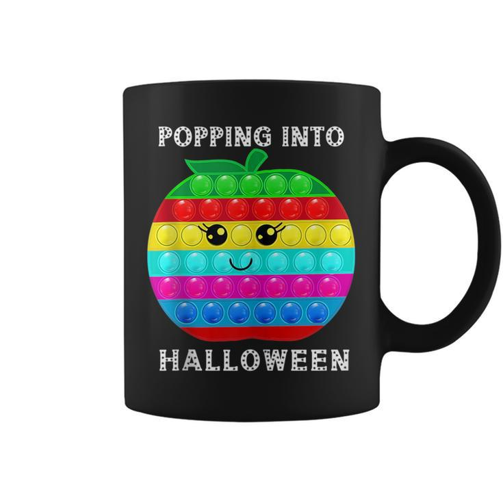 Funny Pop It Fidget Toy Popping Into Halloween Fidget Toy  Coffee Mug