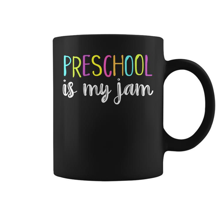 Pre K Teacher Student Cute Preschool Is My Jam Coffee Mug