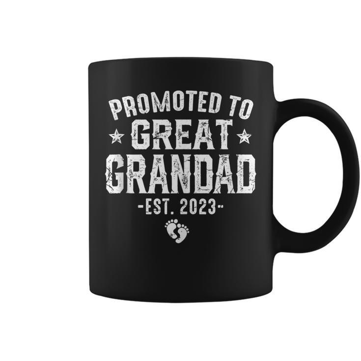 Funny Promoted To Great Grandad 2023 Vintage New Daddy  Daddy Funny Gifts Coffee Mug