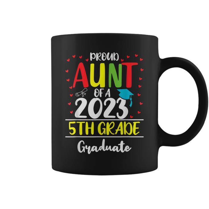 Funny Proud Aunt Of A Class Of 2023 5Th Grade Graduate Coffee Mug
