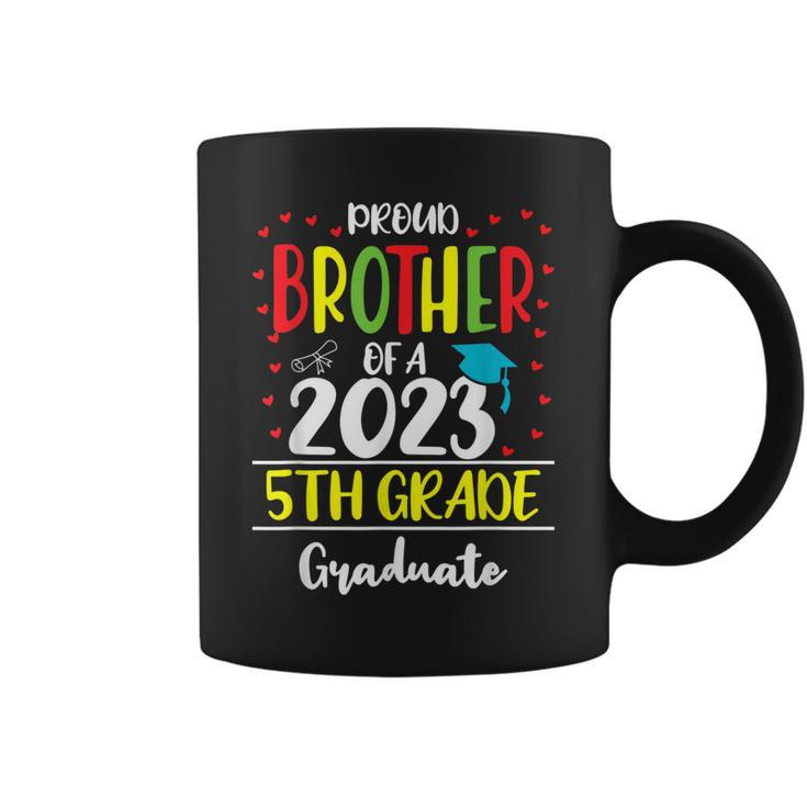 Funny Proud Brother Of A Class Of 2023 5Th Grade Graduate Coffee Mug