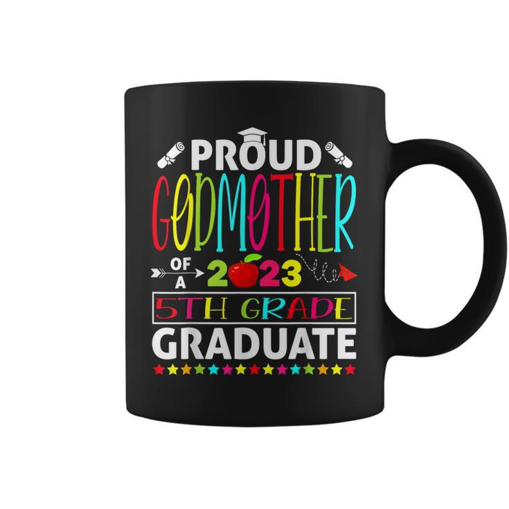 Funny Proud Godmother Of A Class Of 2023 5Th Grade Graduate Coffee Mug