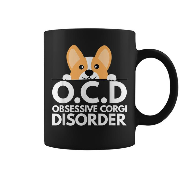 Funny Pun Dog Lover Obsessive Corgi Disorder  Coffee Mug