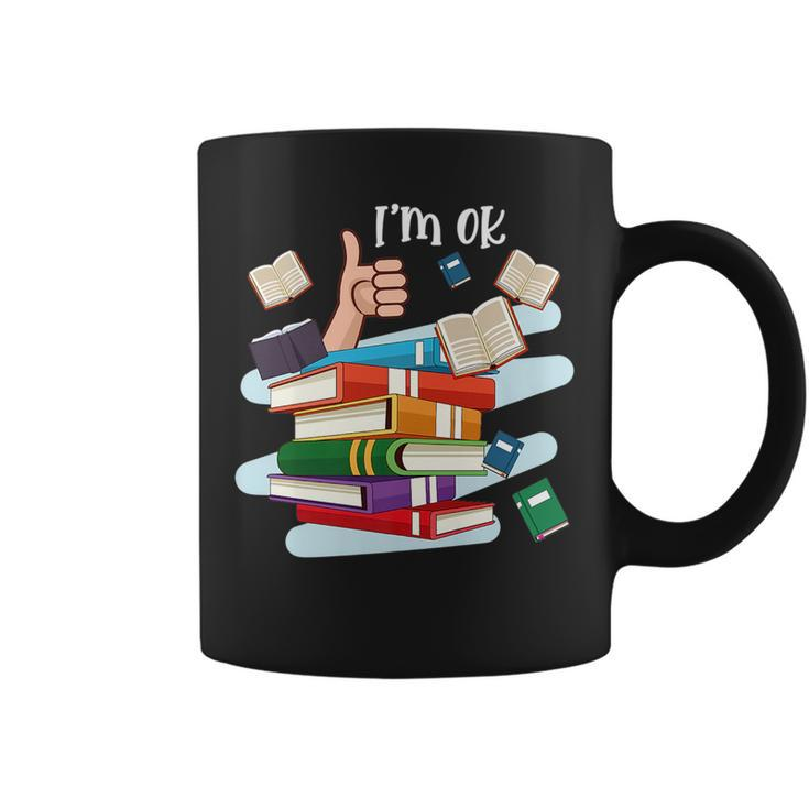 Funny Reading Book Lovers Im Ok National Book Lovers Day   Reading Funny Designs Funny Gifts Coffee Mug